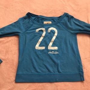 Blue sequined pullover